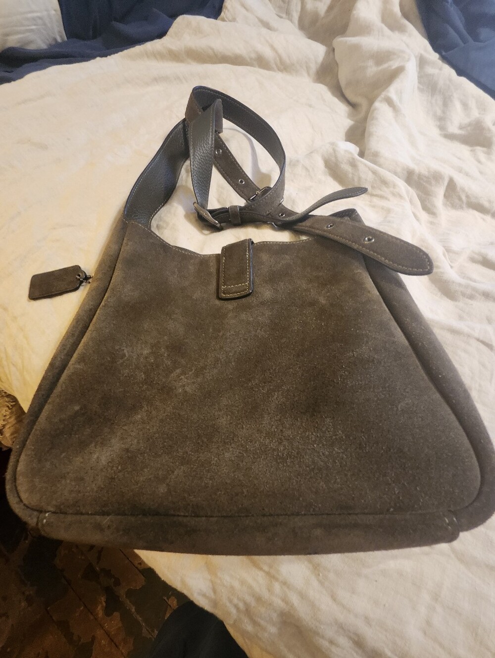 Coach Green Suede Crossbody Bag - Picture 7 of 14